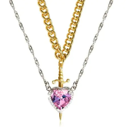 Heart & Sword Sparkle Necklace