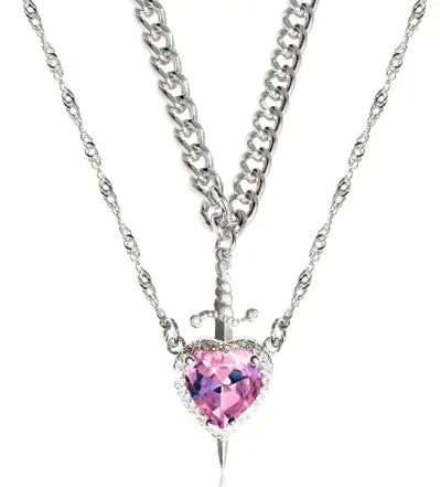 Heart & Sword Sparkle Necklace