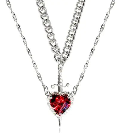 Heart & Sword Sparkle Necklace