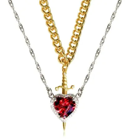 Heart & Sword Sparkle Necklace